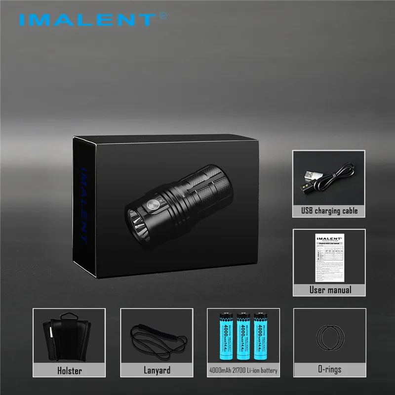 Профессиональный перезаряжаемый фонарик IMALENT MS06 6 режимов 25000 лм светодиодный CREE