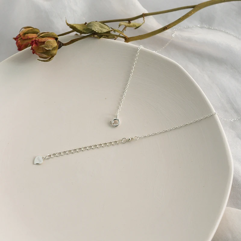 Женское ожерелье из серебра 925 пробы с натуральным пресноводным