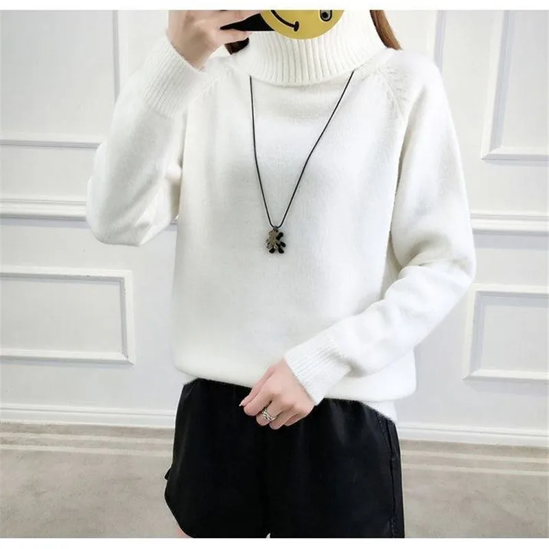 2019 зимние женские корейские свободные бархатные плотные вязаные пуловеры свитер