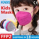 5-100 шт. FFP2 KN95 маски для детей kn95mask детская ffp2mask Ce ребенка маска детская уход за кожей лица маска для полости рта fpp2 kn95 mascarillas