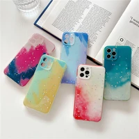 bling glitter star phone case for iphone 12 11 pro max xr x xs max 7 8 plus se 2020 luxury watercolor marble pattern soft cover