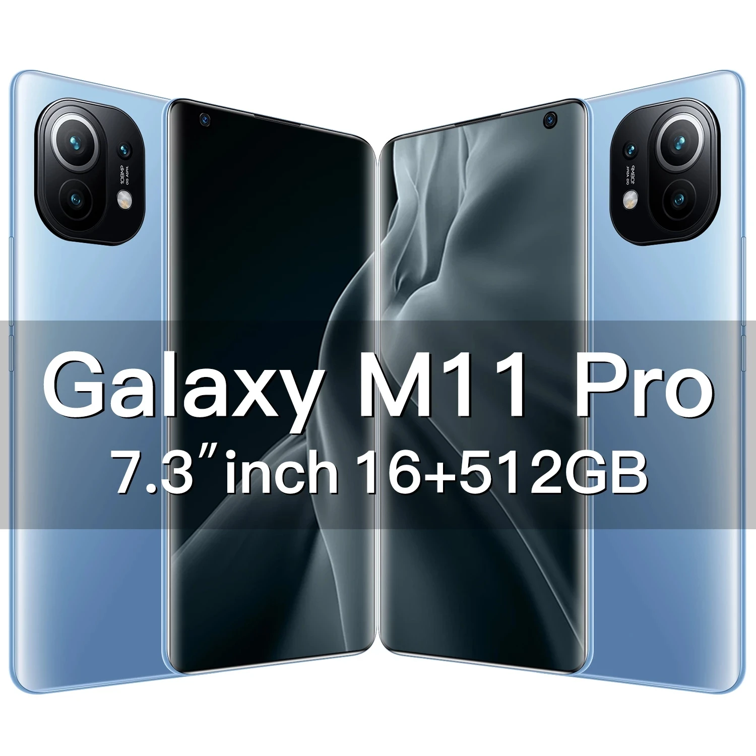 

2021 Unlocked Global Version M11 Pro 7.3 Inch Android Smartphone 6800mAh 16GB + 32GB 512 + 64MP Google Play GPS 2SIM 5G Mobile P