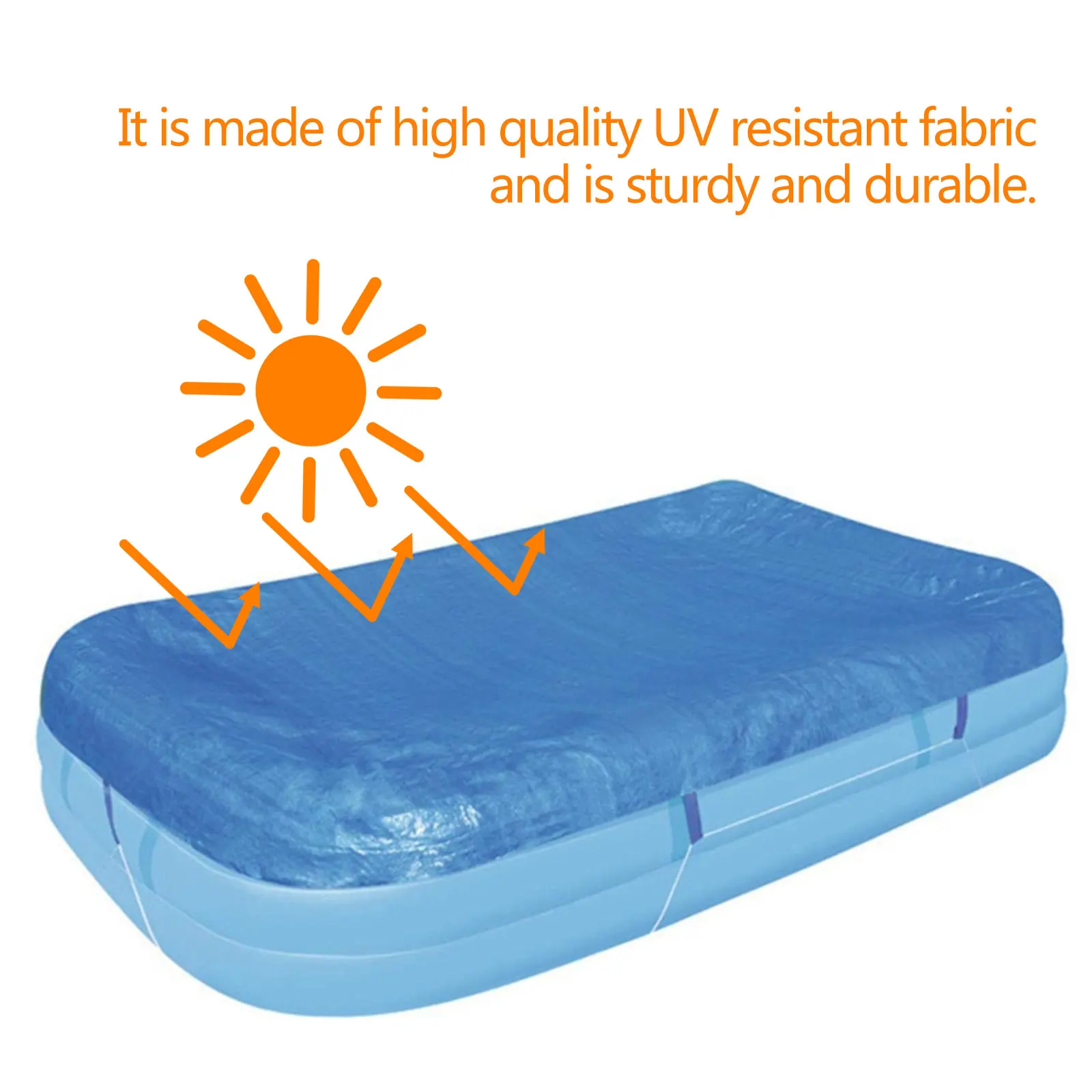 

Swimming Pool Cover Rectangular Solar Summer Waterproof Pool Tub Dust Outdoor Ground Pools Protector Blanket Accessory