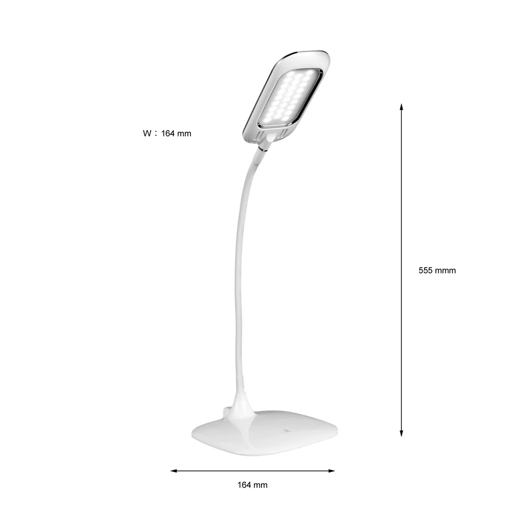 

High Brightness Eye-protection LED Table Lamp 3 Grade Dimmable With Touch Key Soft Lamp Arm 360 Degree Adjustable 5000-5500K