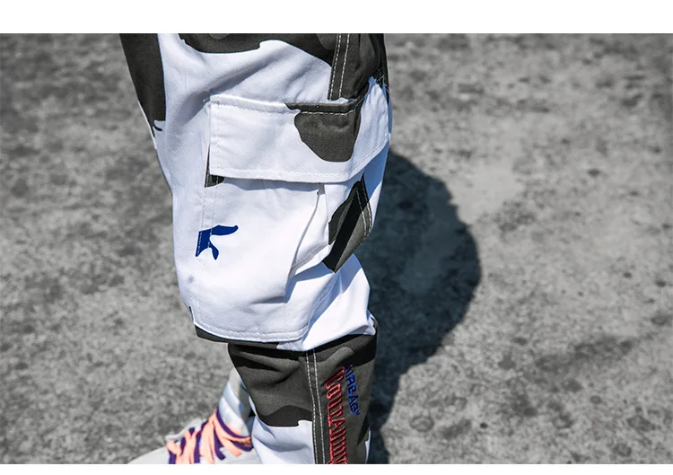 

Cool Man Jogger Camouflage Side Pockets Loose Style Men's Sweatpants Fashion 2019 High Street Casual Pants Mens Streetwear Pants