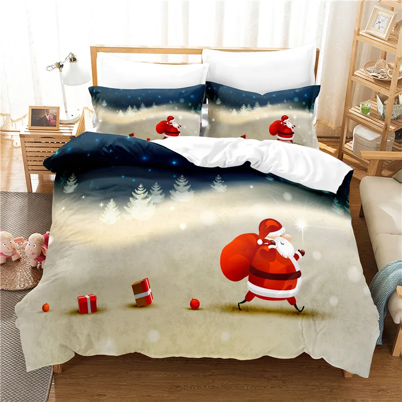 

Santa Presents Bedding Set For Bedroom Soft Bedspreads For Bed Home Comefortable Duvet Cover Quilt Cover And Pillowcase