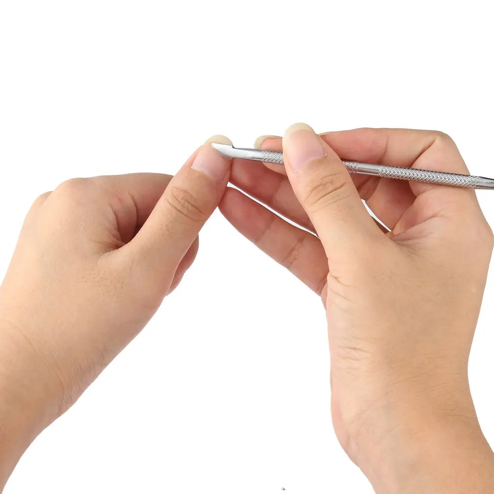 1 шт. нержавеющая сталь кутикула для ногтей толкатель двухсторонняя ложка