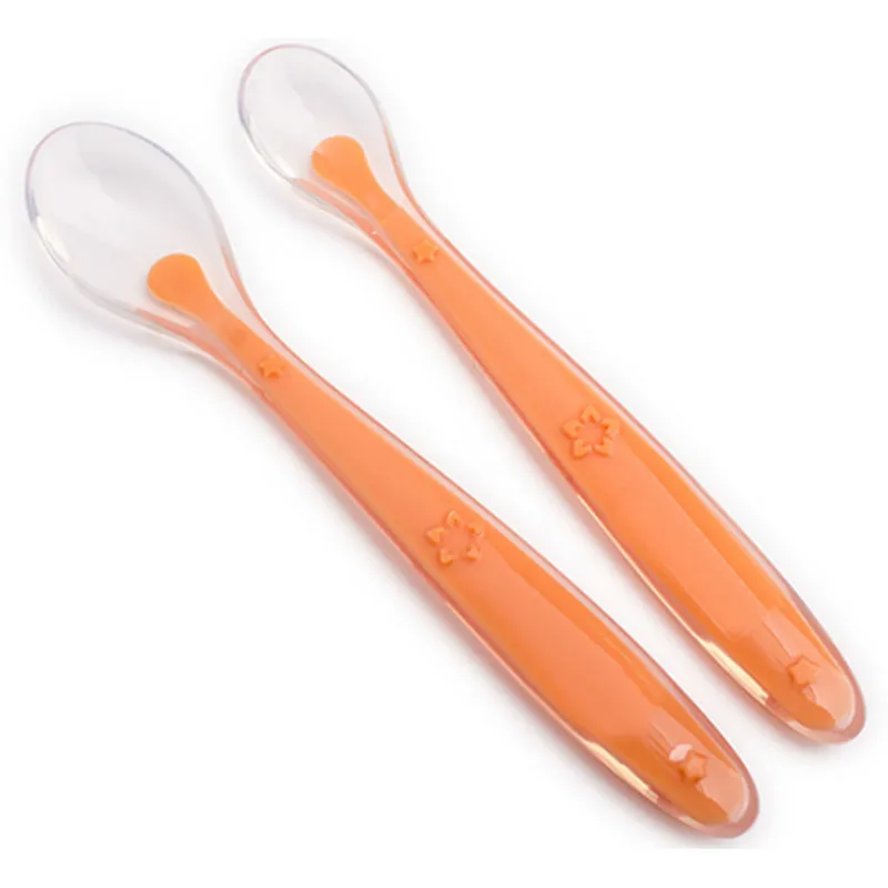 Силиконовая ложка для кормления звездочка ребенка маленькая