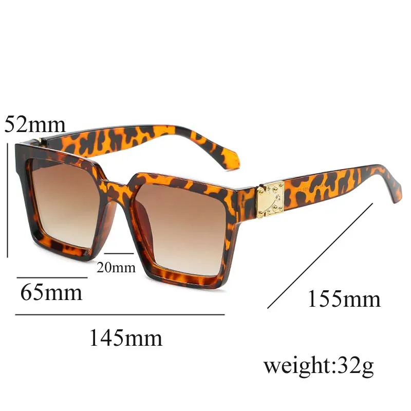 Очки солнцезащитные женские квадратные в стиле стимпанк винтажные оверсайз с