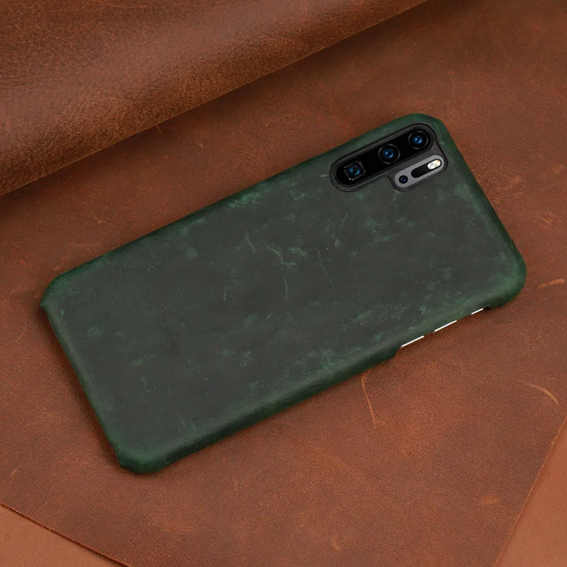 Green Чехол для телефона huawei P20 P30 Lite mate 10 20 30 lite Pro Y7 Y9 P smart Crazy Horse skin для Honor 8X9 10 V20 P Smart чехол - Цвет: Green