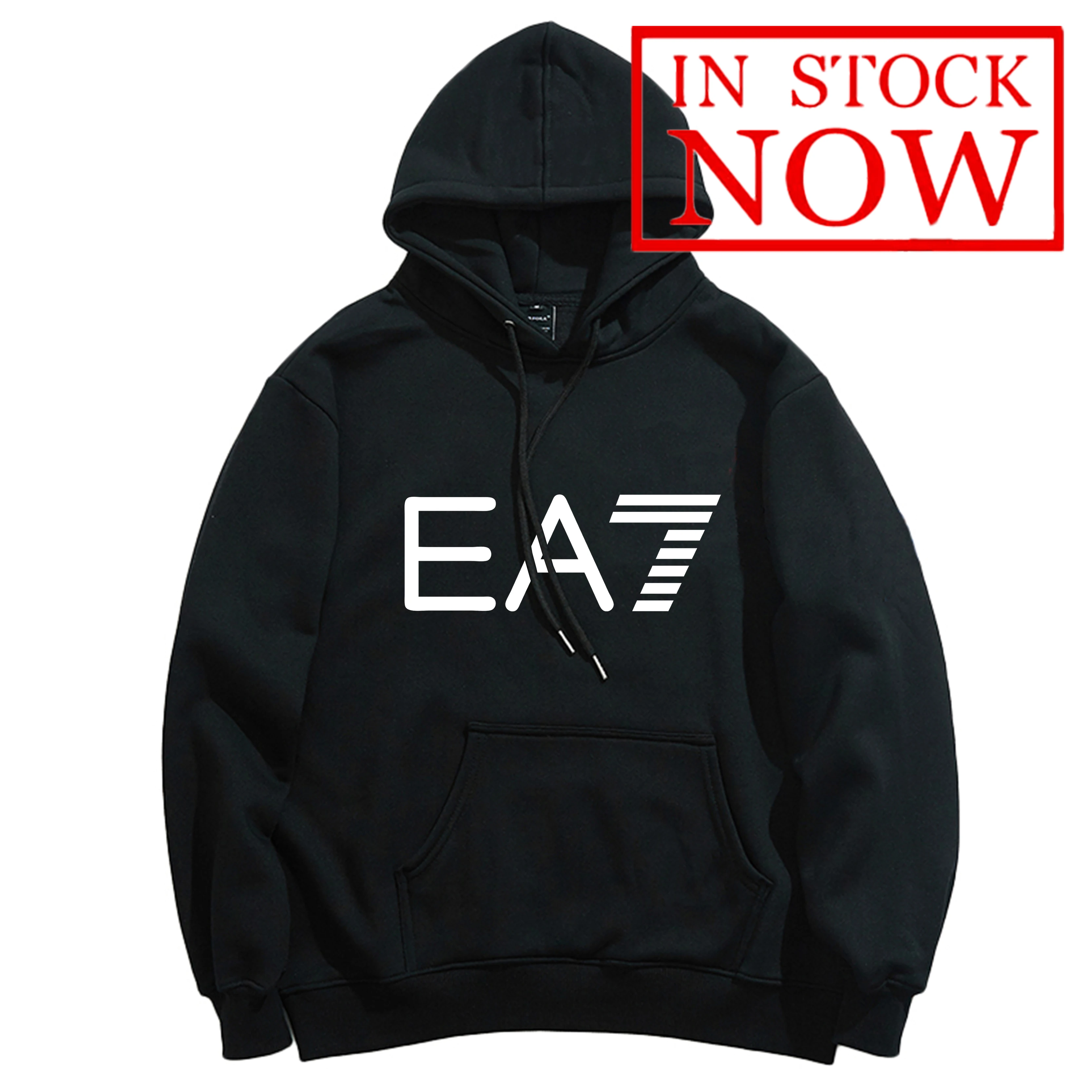 

ea7 Fashion Men/women Hoodie Spring Autumn Pullovers Sweatshirts Solid Color