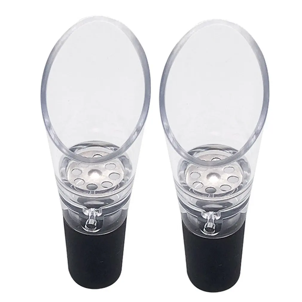 

2pcs Wine Pourer For Bar Household Quick Decanter ABS Pour Tube Practical Wine Supplies Wine Pourer Tube