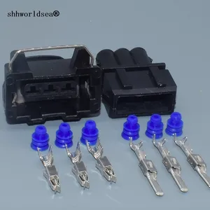 shhworldsea 3 Pin Waterproof Housing Plug 357 972 763 Wiring Harness Electric Cable Connector 357972763 357 972 753 for VW Car