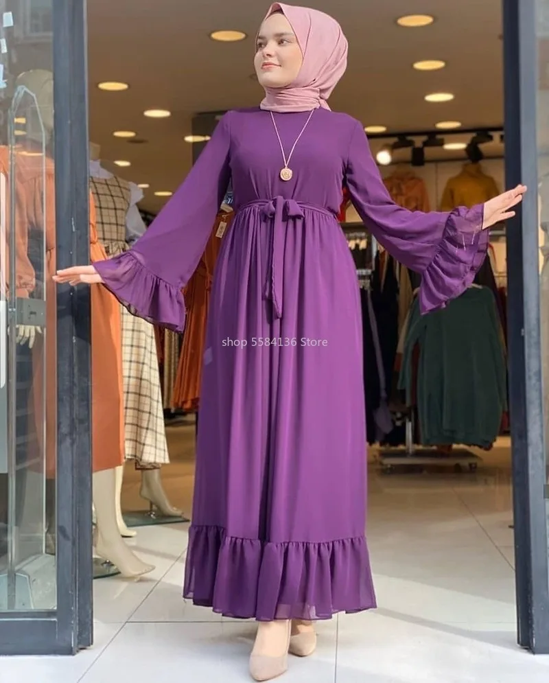 Новое мусульманское платье Мубарек Дубай абайя Хиджаб Женский кафтан турецкий