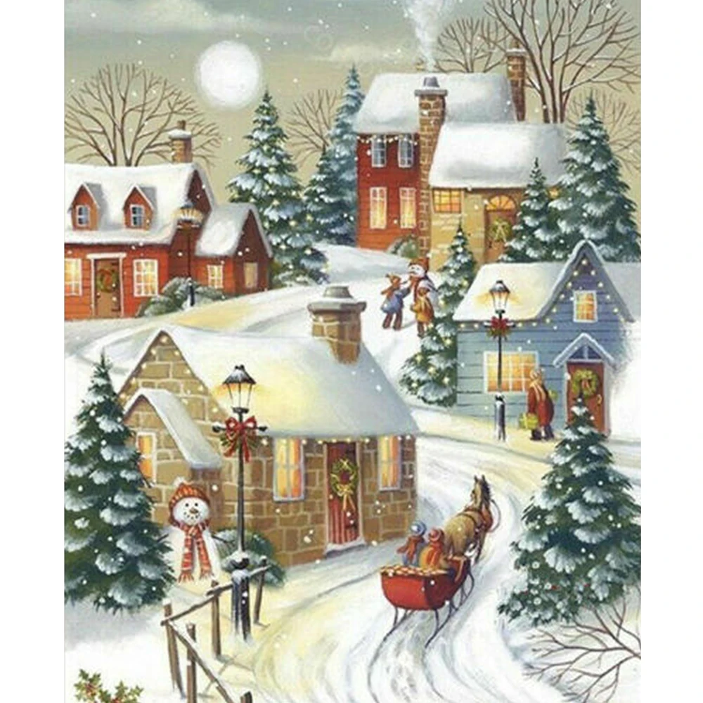 Алмазная 5D картина на Рождество вышивка крестиком художественное ремесло