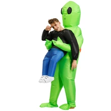 Adult Three-eyed Green Alien Inflatable Costumes Halloween Cosplay Costume Shark Flamingo Clown Party Role Play Disfraces