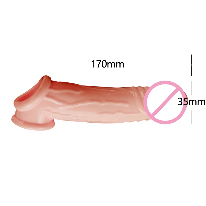 Delay Penis Sleeve Realistic Dildo CondomTextured Extension For Couple Ring Sex Products Adult Toys Men Games Shop | Красота и