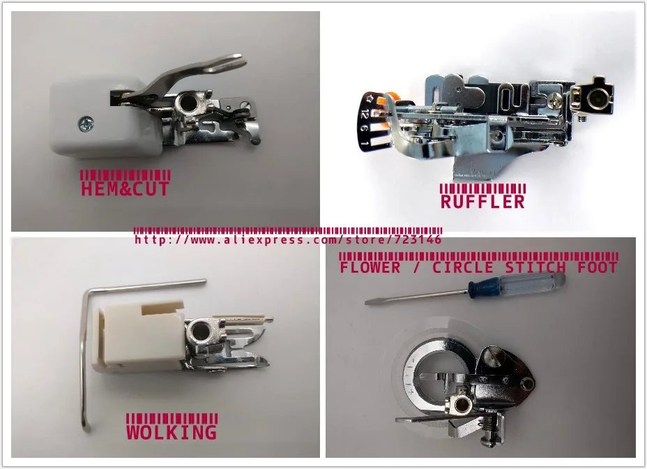 4 шт подгибки и вырезы по бокам лапки для волков стежков в старом стиле бернины 730