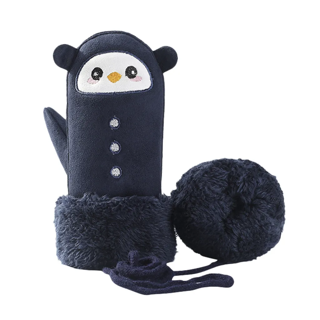 Рукавицы мультфильмы и перчатки Сноуборд полный палец теплые плюшевые толстые