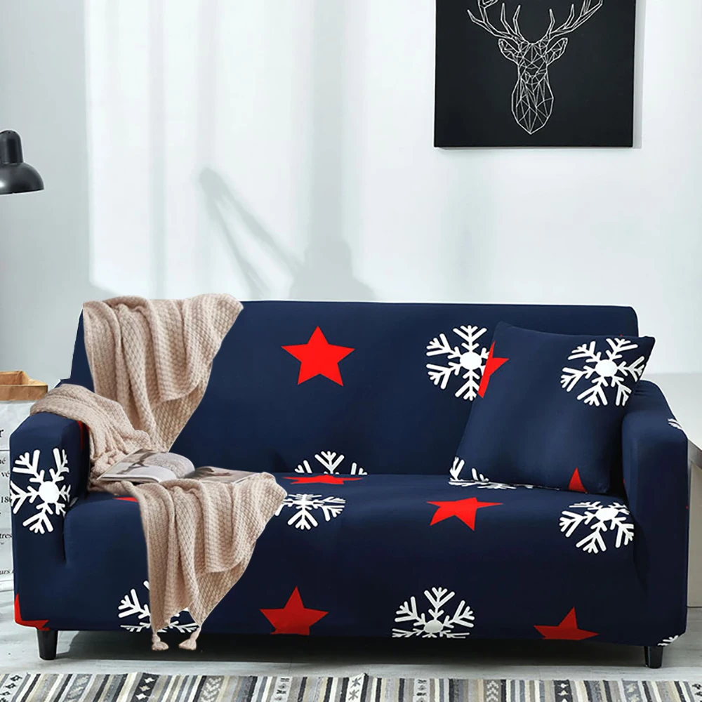 Чехол для дивана растягивающийся с принтом 5 цветов четыре сезона защита мебели