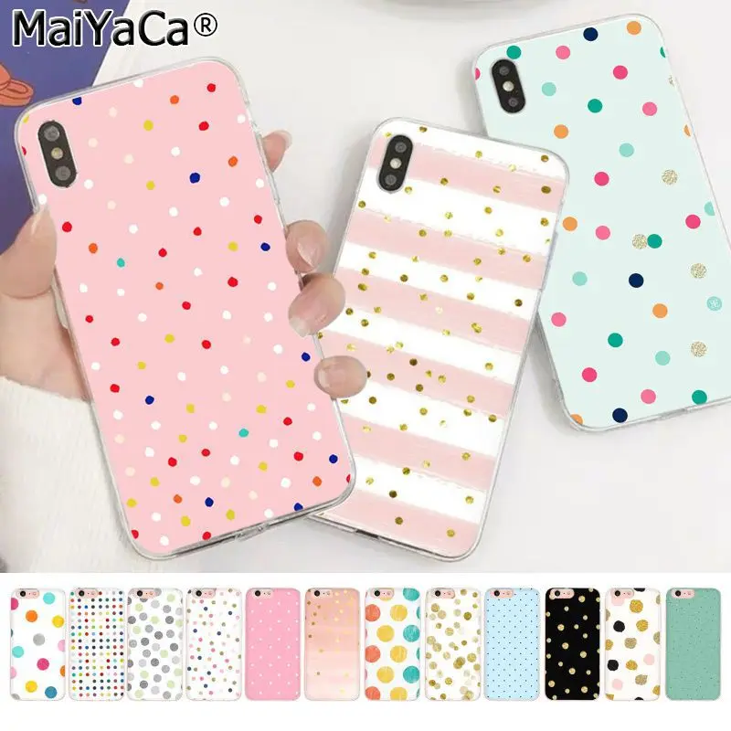 MaiYaCa мультяшный милый розовый волнистый круглый Графический чехол для телефона