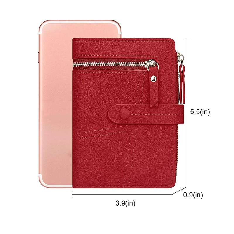 Ms. Short Two-Fold Wallet Zipper Bag with a Credit Card Document Pocket |