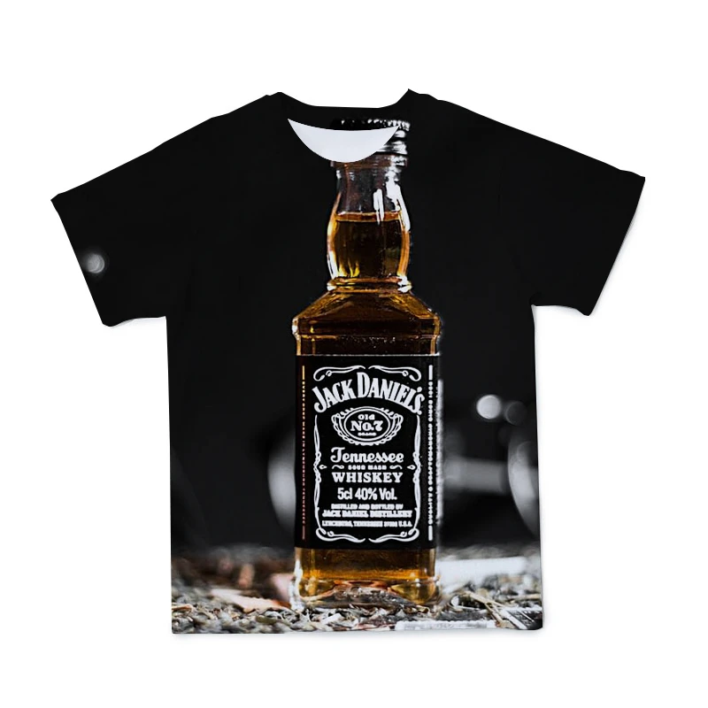 

Summer New Style 3D Men's Wine Bottle Printing T-shirt Clothing Casual Fashion Short-Sleeved Large Size 110-6XL (Customizable)
