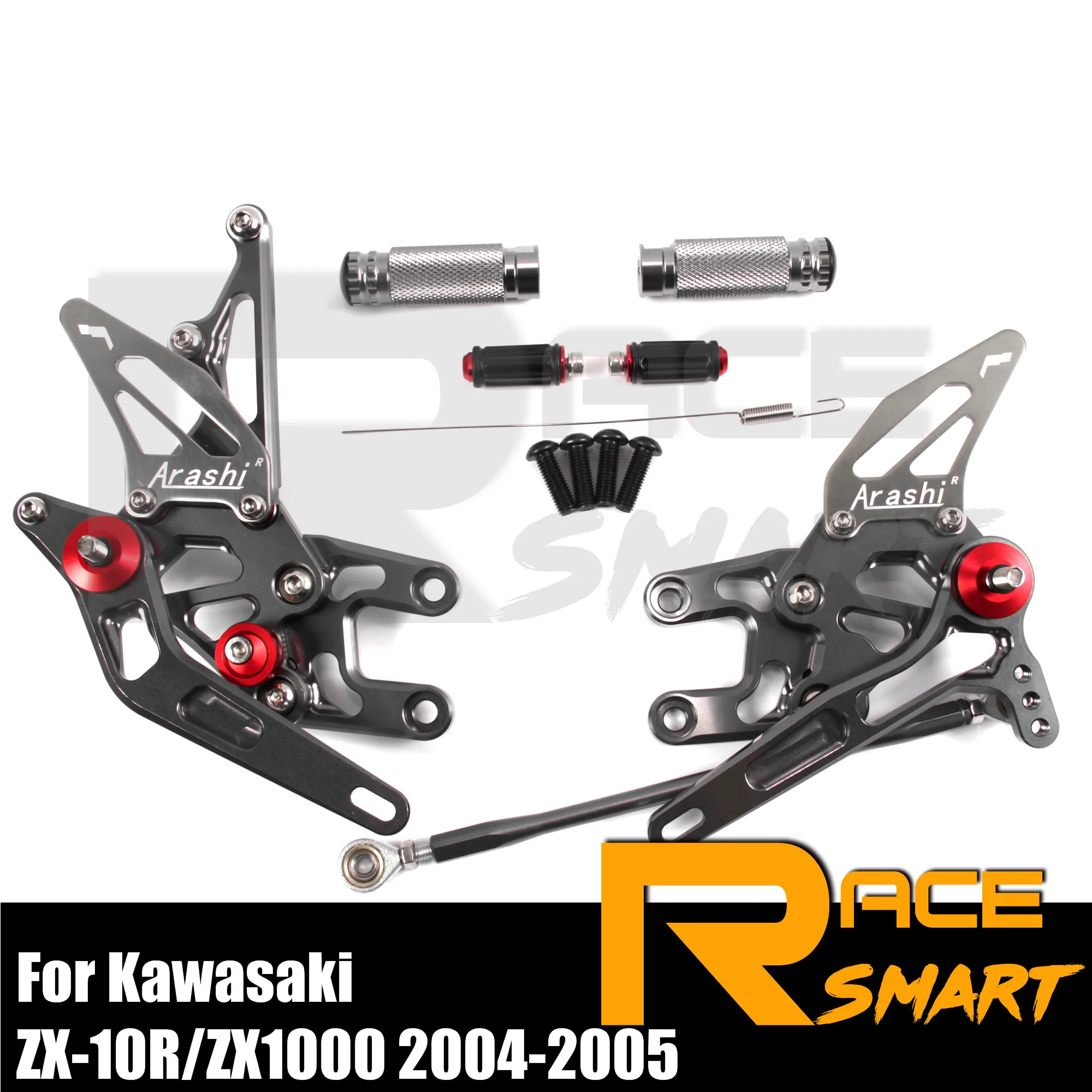 For KAWASAKI ZX-10R ZX1000 2004 2005 ZX10R 04 05 Motorcycle CNC Adjustable Rearset Rear Set Footrests Foot Rest Pegs Pedal | Автомобили и