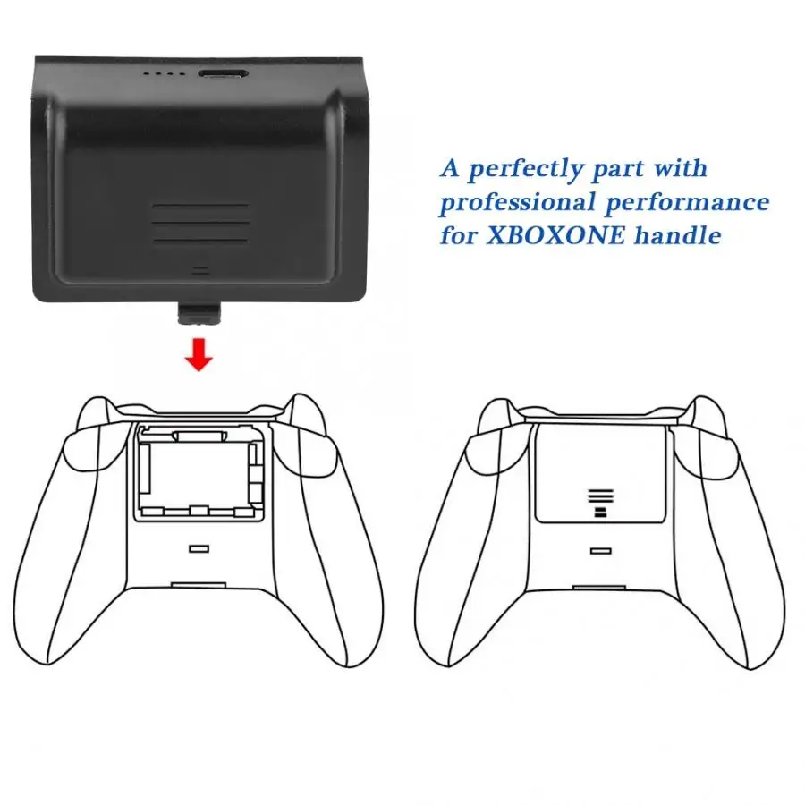 1600 мАч аккумуляторная батарея для Xbox One ручка контроллер резервная батарея с зарядными кабелями