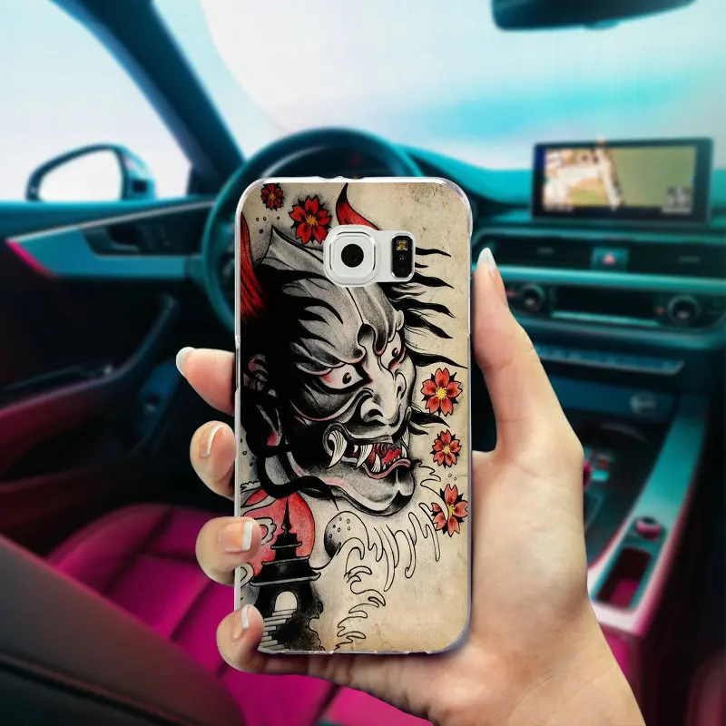 Крутые лучшие японские мягкие чехлы из ТПУ с маской демона они хання для samsung Galaxy