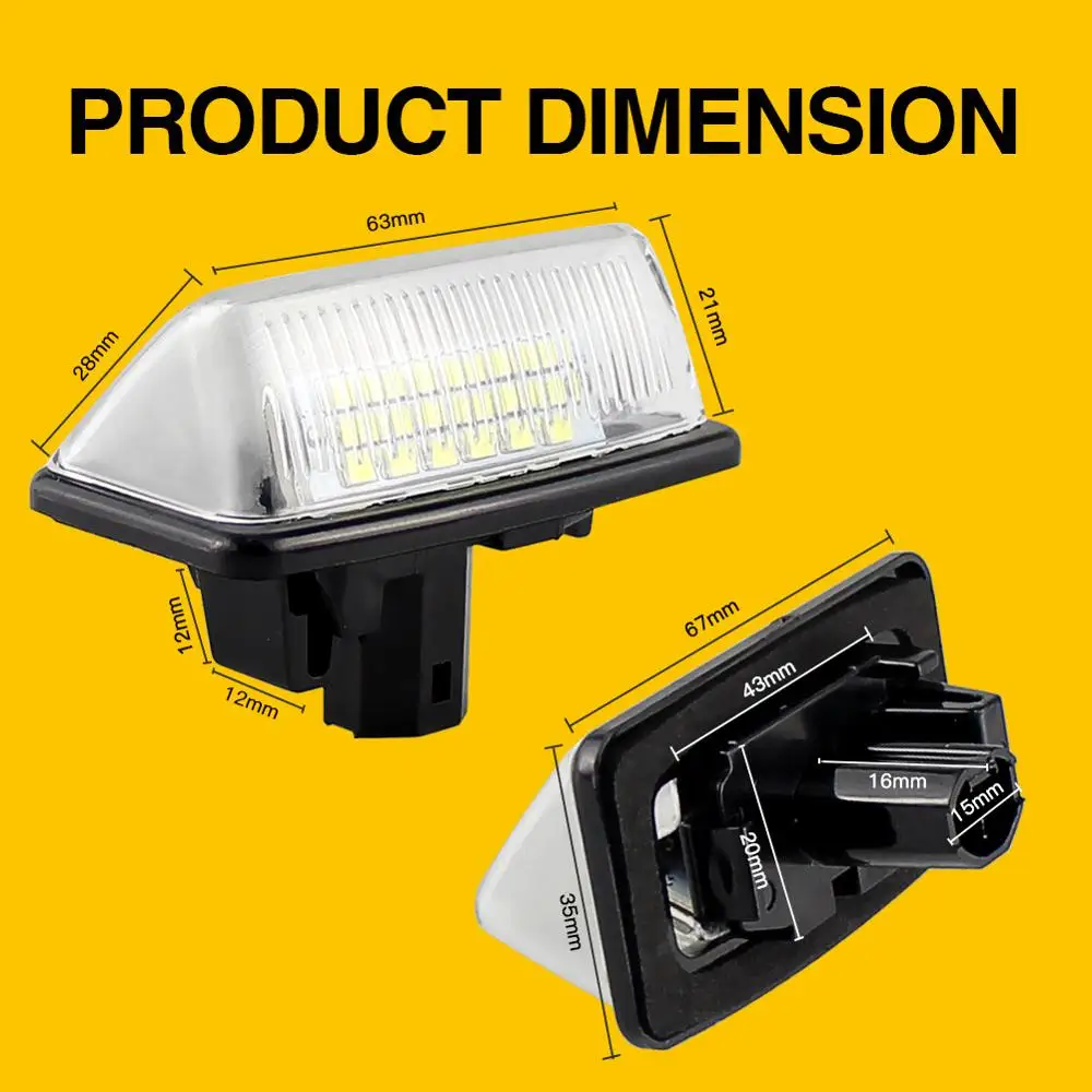 Светодиодные лампы для номерного знака Toyota учитывают номерной знак X G130