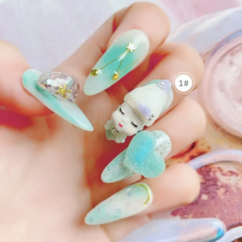 

3D Beanies Sleepy Doll Silicone Mold Mini Resin Carving Mold Nail Art Tools