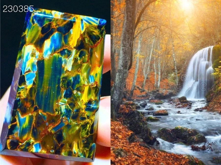 

Namibia Natural Blue Pietersite Chatoyant Rectangle Pendant 45.8/30.7/8.9mm Women Men Cat Eye Jewelry Ceretificate AAAAAA