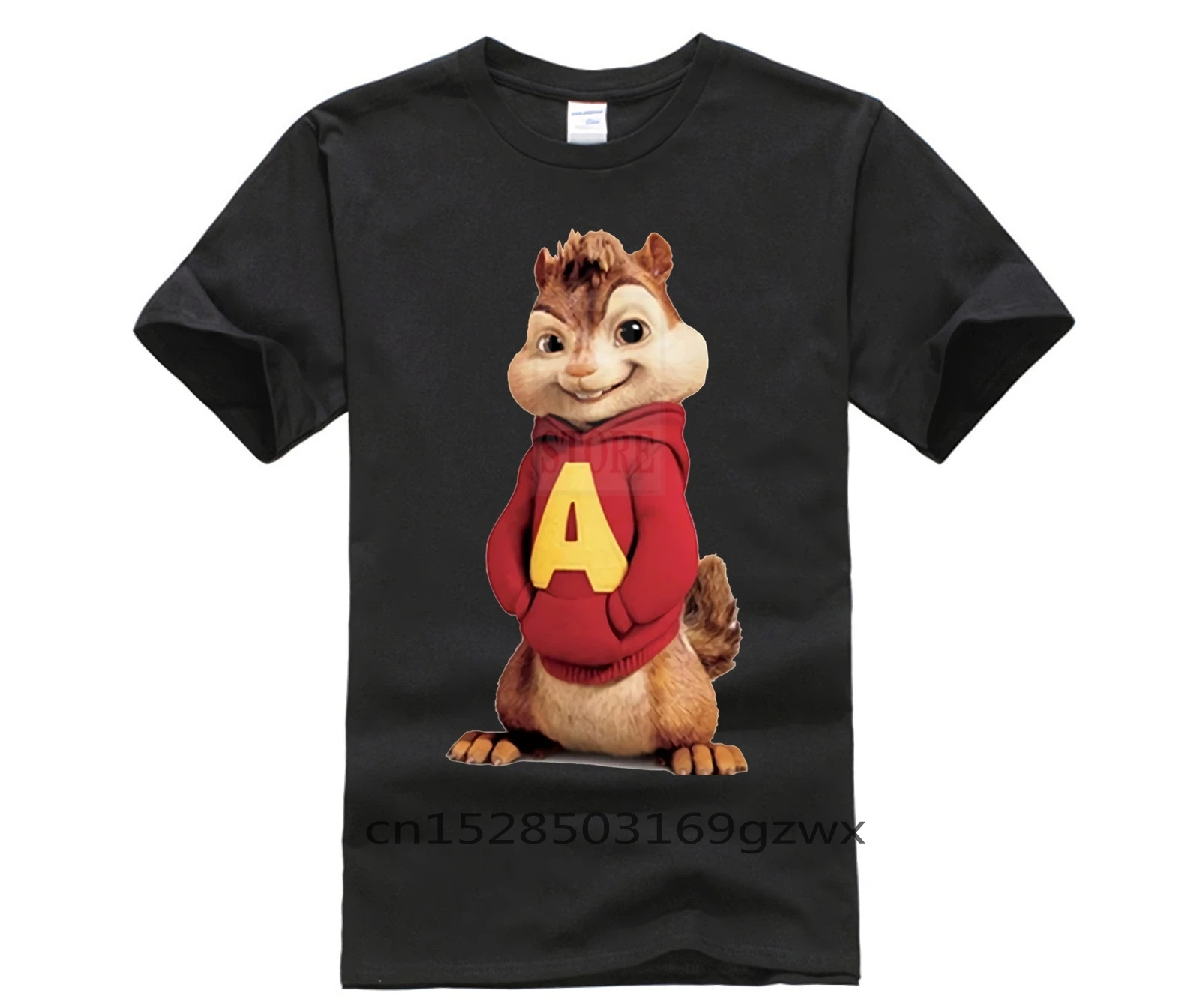 Мужская футболка с мультипликационным принтом изображением семьи ханж Элвин и