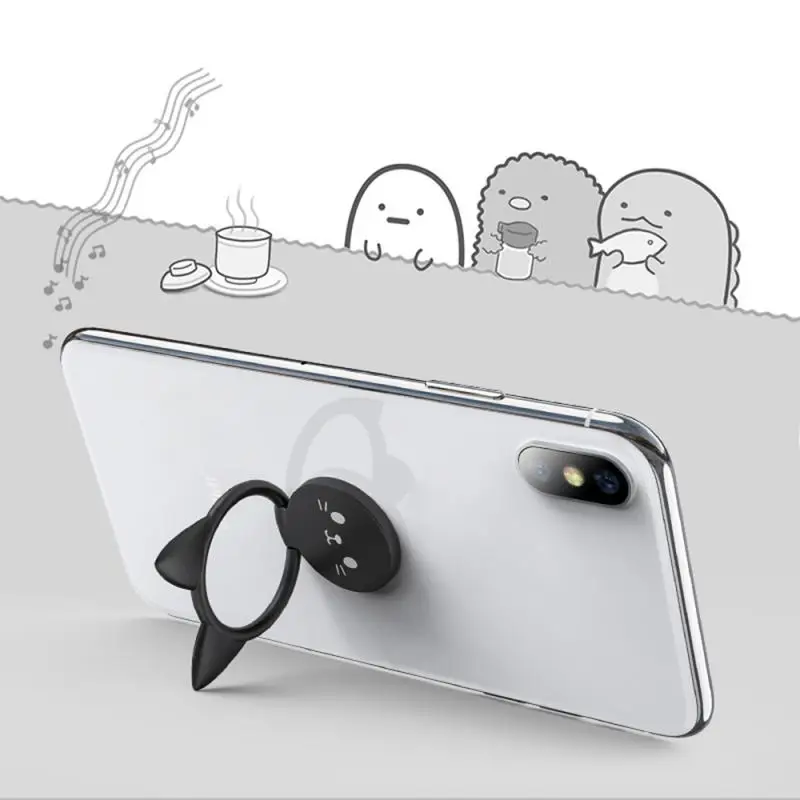 

Mobile Phone Bracket Ring Buckl Doitmy Dazzling Electroplating Car Cute Kitten Magnetic Ring Bracket Universal Lazy Car Bracket
