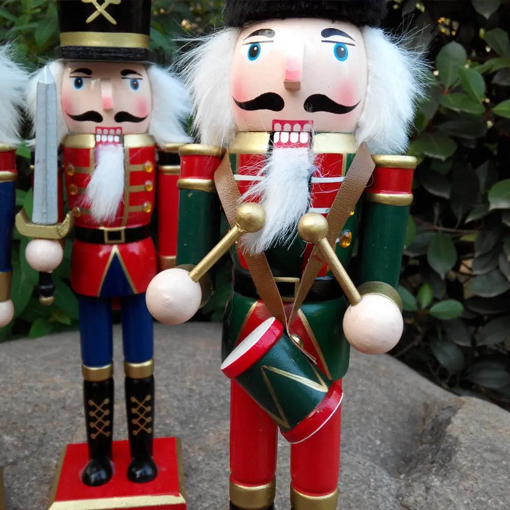 

Christmas Decorations Nutcracker Puppet Creative Wooden Handicraft Ornaments Cartoon Children Christmas Gift