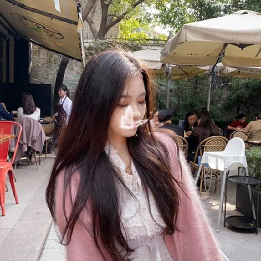 

Pink Sweater Cardigan for Woman Sweet Design FZ141 Soft Material Round O Neck Female Ladies Pullover Outwear Tops