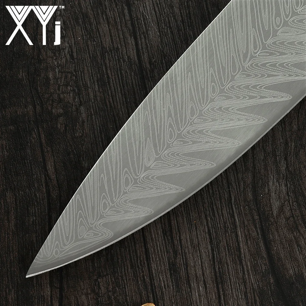 Шеф нож из нержавеющей стали 7CR17 8 дюймов кухонный резак с лазерным Дамасским