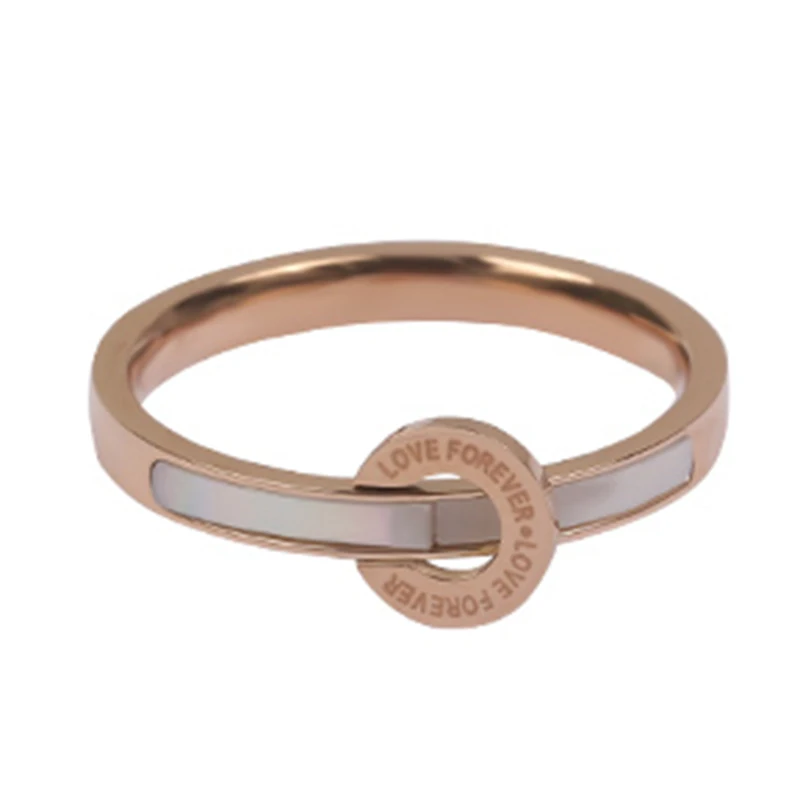 

Gold Rings for Girls Fashion Shell Student Index Finger Ring Classic Roman Digital Circle Ring Korea Luxury Sexy Women Jewelry
