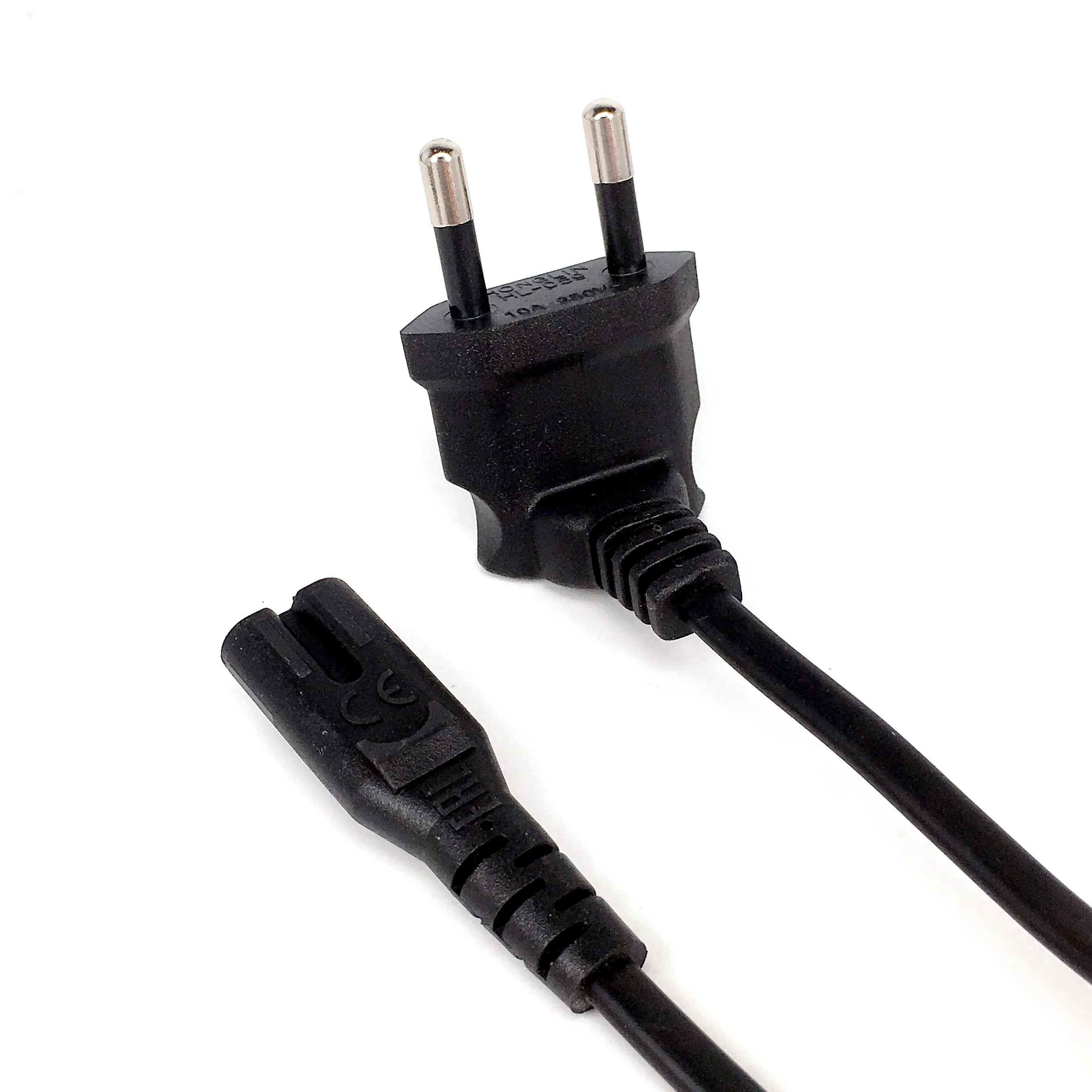 Шнур питания переменного тока C7 с углом 90 градусов для Samsung Philips Sony LED TV EU Schuko CEE7/16 к