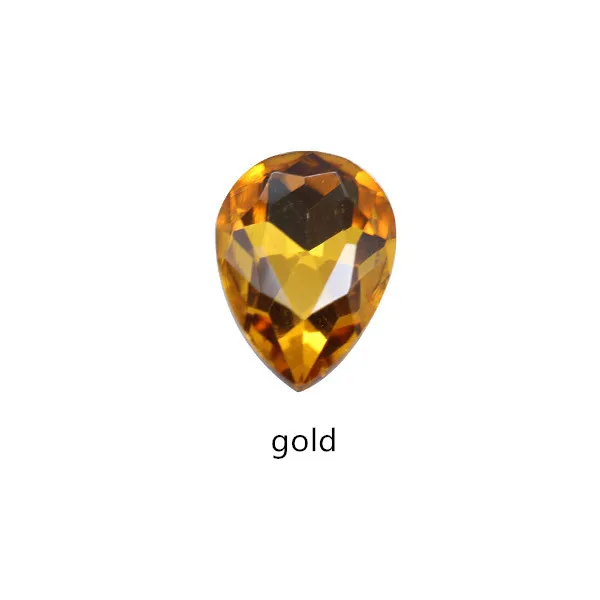 gold 10 шт./упак. стеклянные кристаллы, стразы 3D капли воды камни для дизайна ногтей украшение стразами полировки обувь очаровательного дизайна аксессуары ювелирные изделия - Цвет: gold