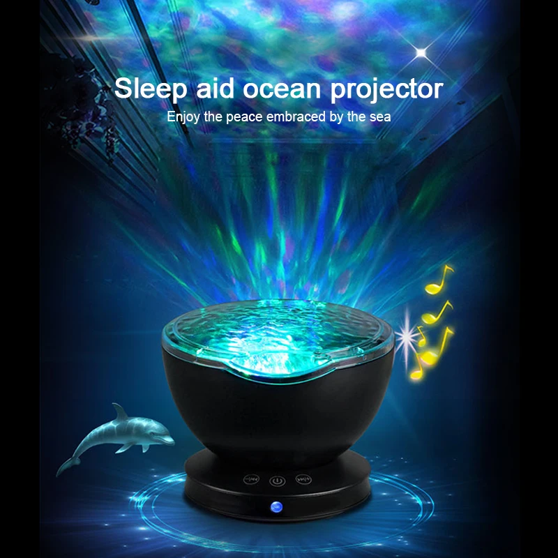Спящий океан проектор светодиодный Звездное небо USB Красочный волны музыкальный