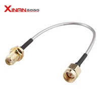 1pce sma male plug to sma male female jack to plug rg405 silver cable semi rigid flexible pigtail rf connector