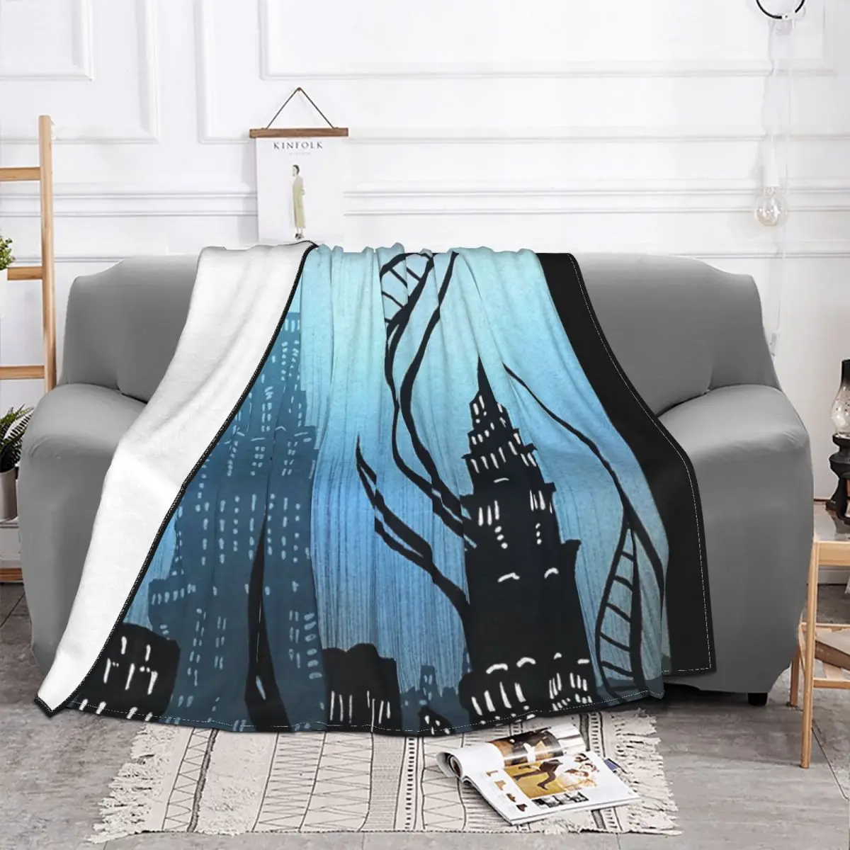 Amaurot-inktober-colcha a cuadros para cama, manta Kawaii, funda para ni&ntilde;os-1