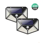 Светодиодный светильник на солнечной батарее с датчиком движения, уличное настенное освещение для двора, дорожек