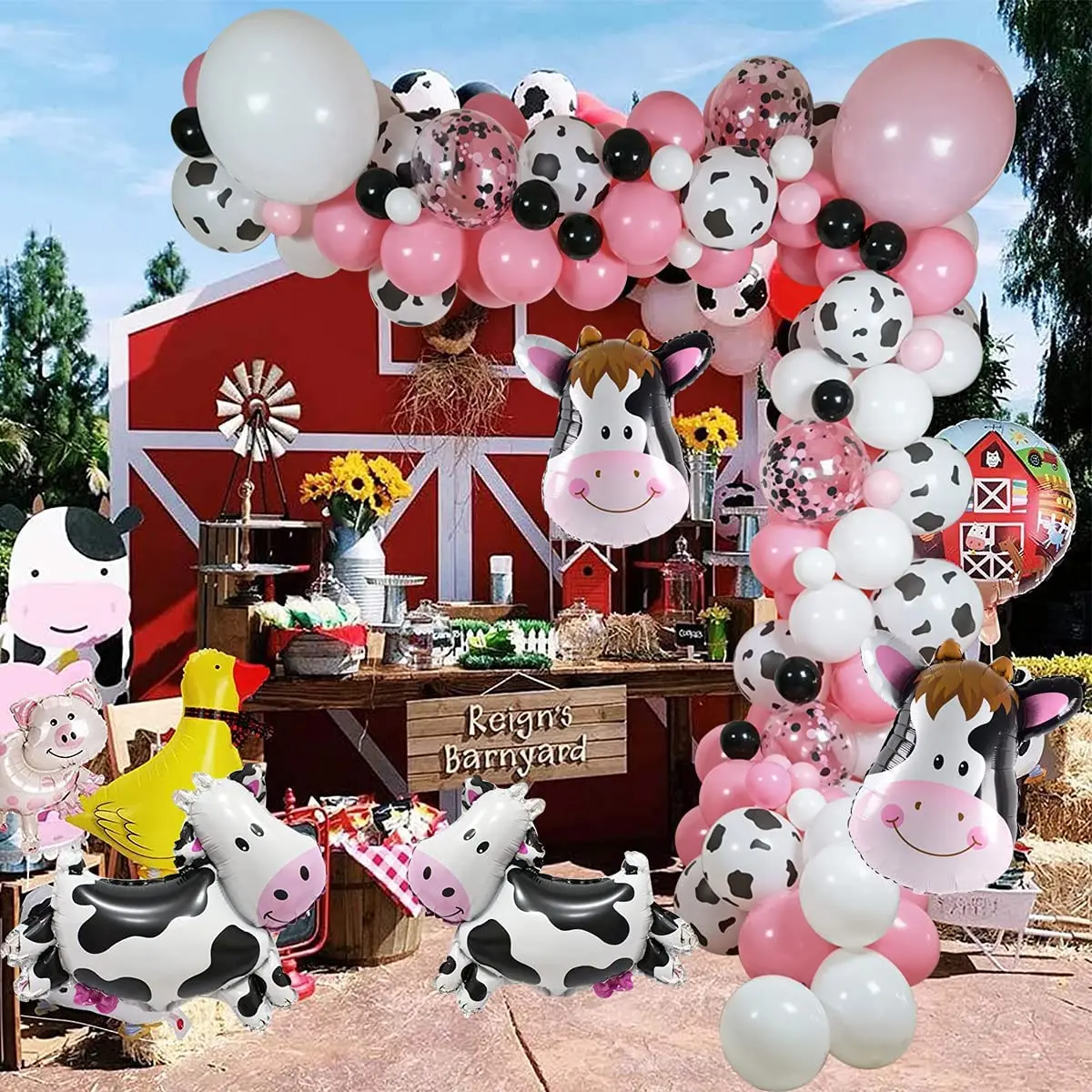 Воздушные шары для вечевечерние в виде коровы набор воздушных шаров НКИ 1-го 2-го