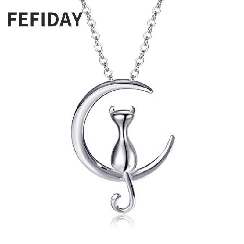 FEFIDAY современный женский кулон чокер ожерелье Женская цепочка женское с кошкой