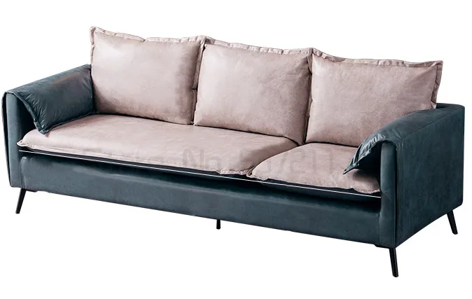 

Скандинавская современная простая легкая Роскошная стильная кровать для дома, мебель для гостиной, кожаный диван с несколькими сиденьями