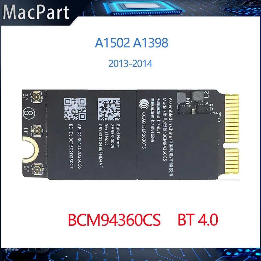 Оригинальная Wi-Fi карта BCM94360CS BT 4 0 BCM94360CSAX для Macbook Pro Retina 13 &quot15&quot A1398 A1502 2013 2014 года |