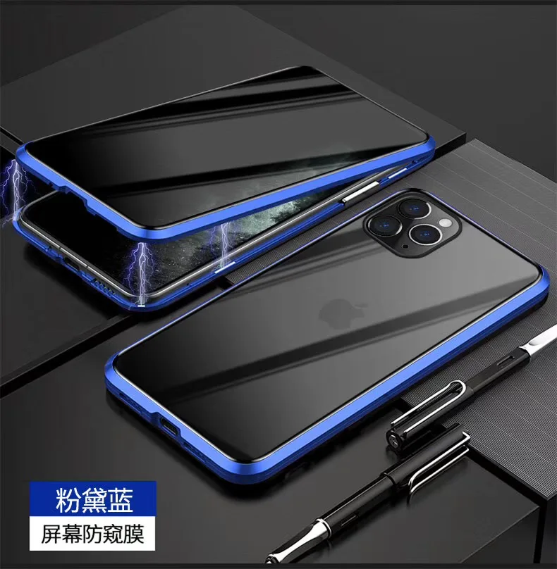 Роскошный двухсторонний стеклянный полноразмерный Магнитный чехол для iPhone11 / 11pro